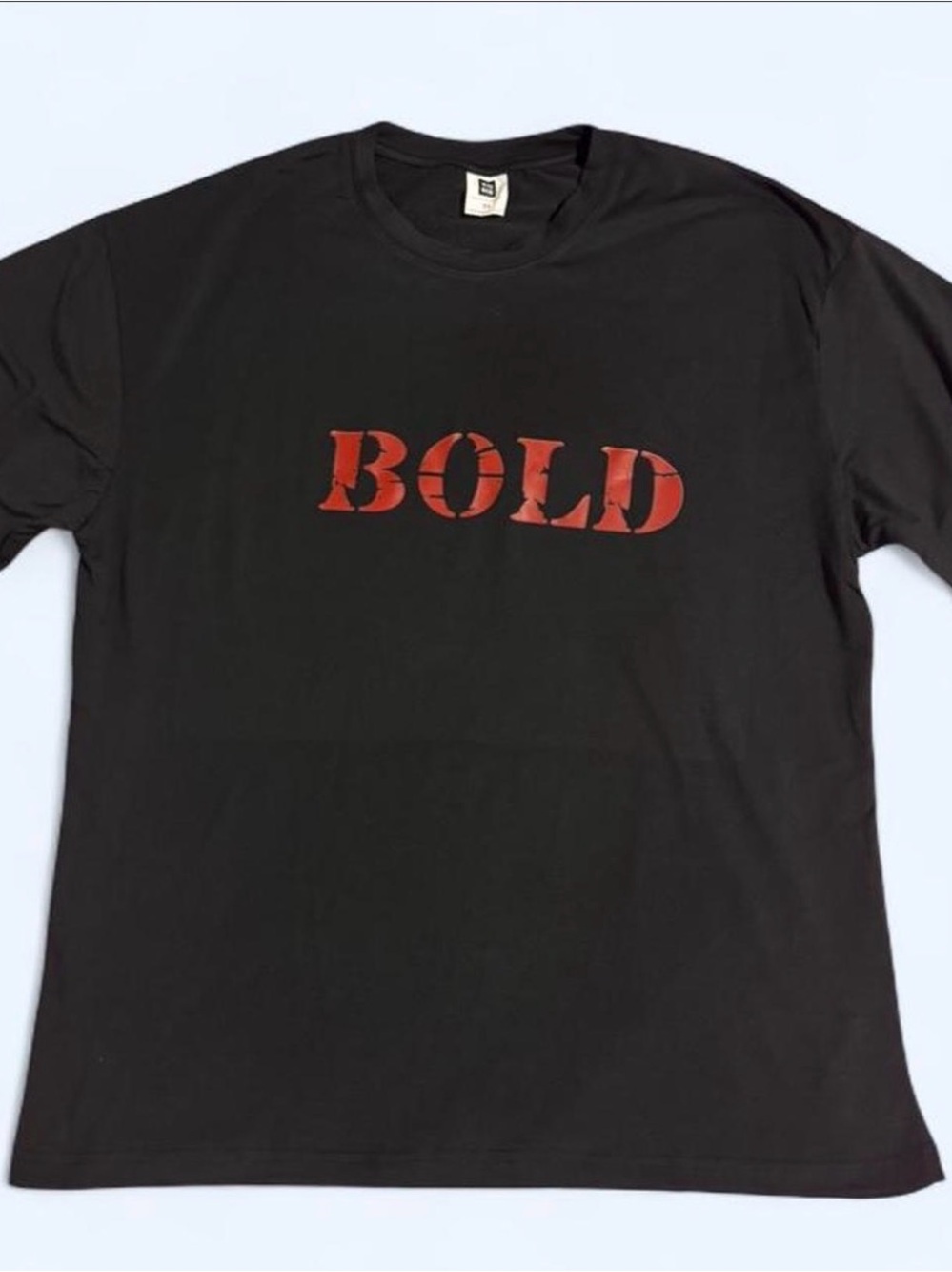 BOLD Graphic Tee - Black with Red Print